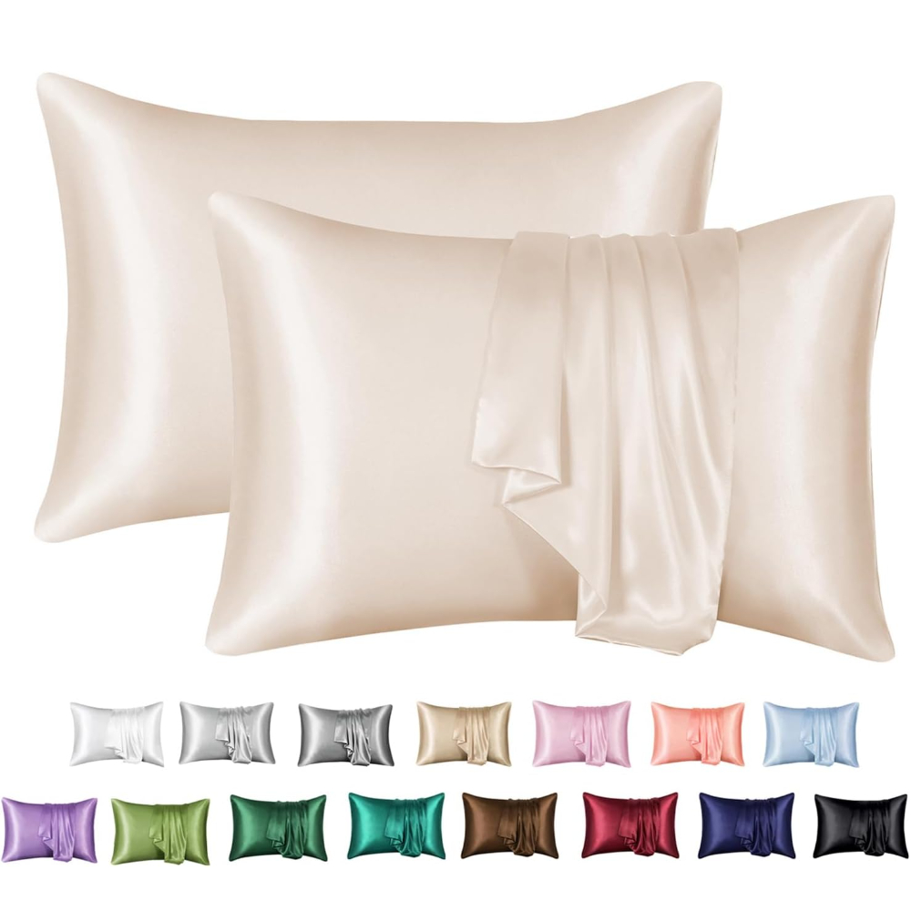 Satin Silk Pillowcase Hair Skin - Saç ve Cilt için 2'li Paket