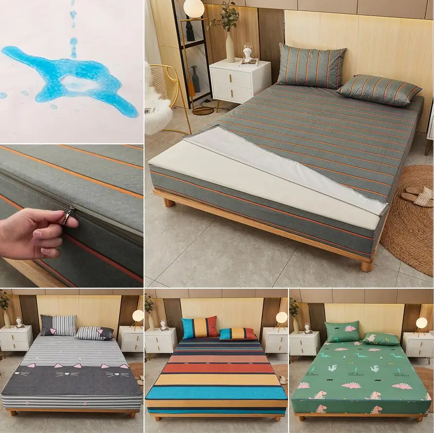 Waterproof Mattress Protector Breathable - Fermuarlı yatak koruyucu kapak tam su