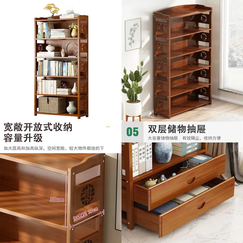 Storage & Organization - Masif Ahşap Kitaplık, Yatak Odası, Oturma