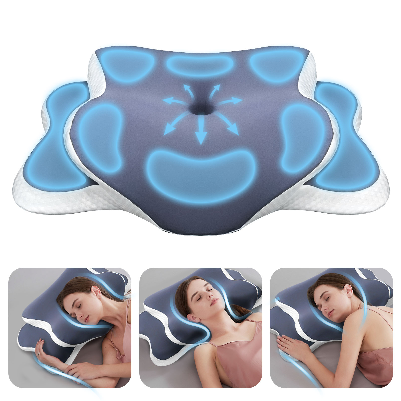 Memory Foam Orthopedic Pillow Neck Pain - Hafızalı Köpük Yastık Servikal Yastık Boyun