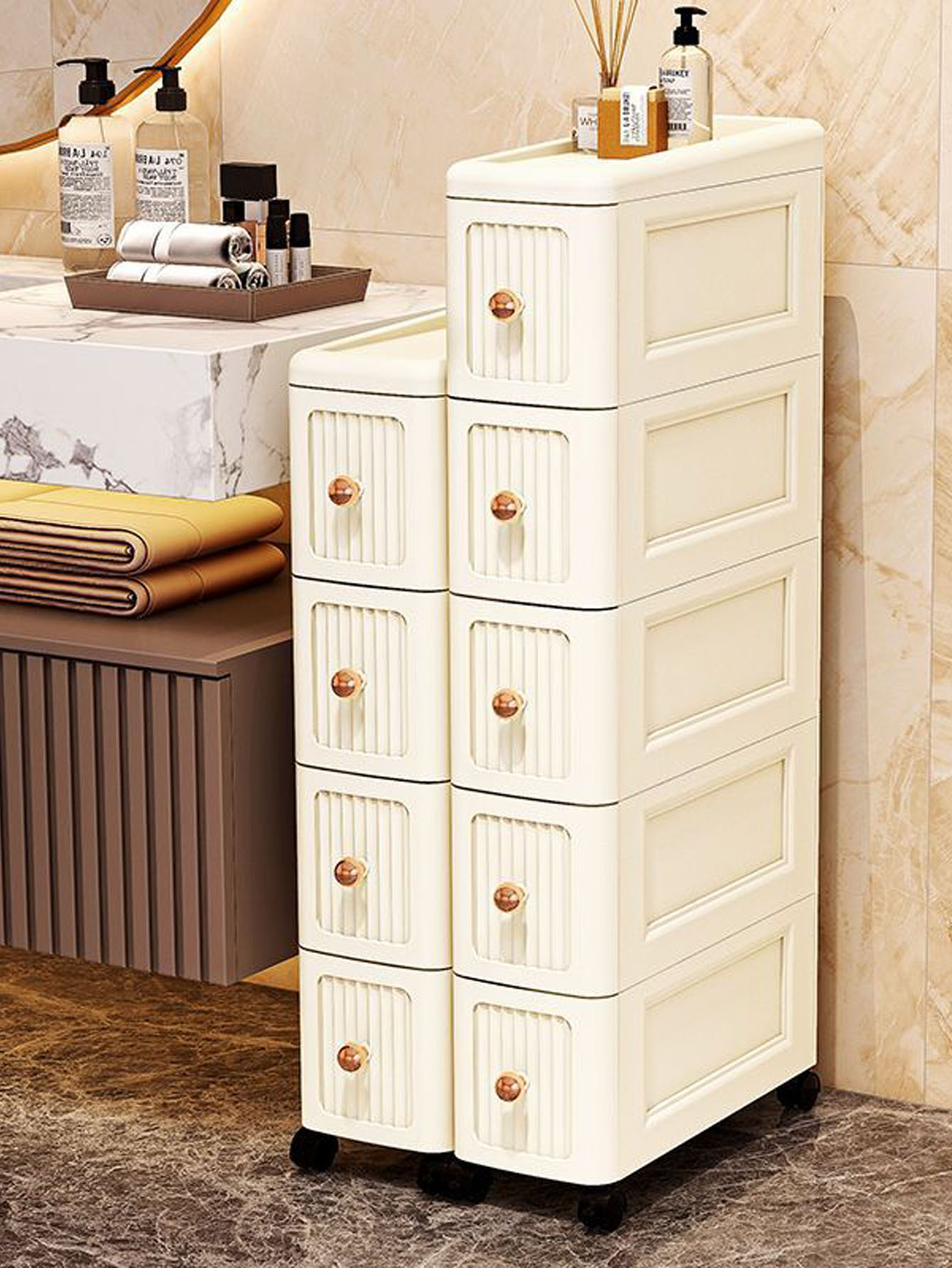 Kitchen - 15CM Geniş Aralıklı Depolama Dolabı -
