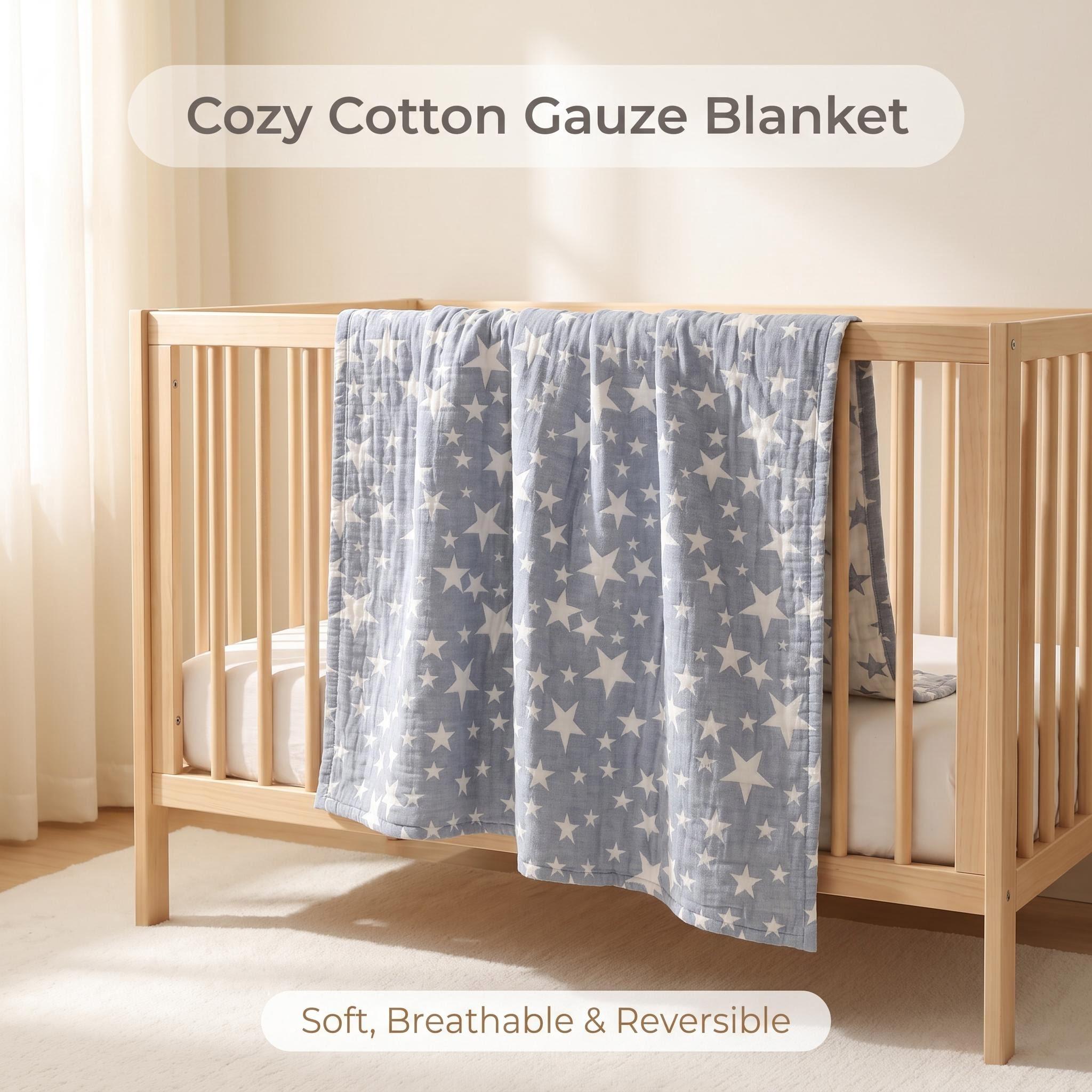 Muslin Cotton Bedspread - 3 Katmanlı Pamuklu Müslin Örtü, Ultra