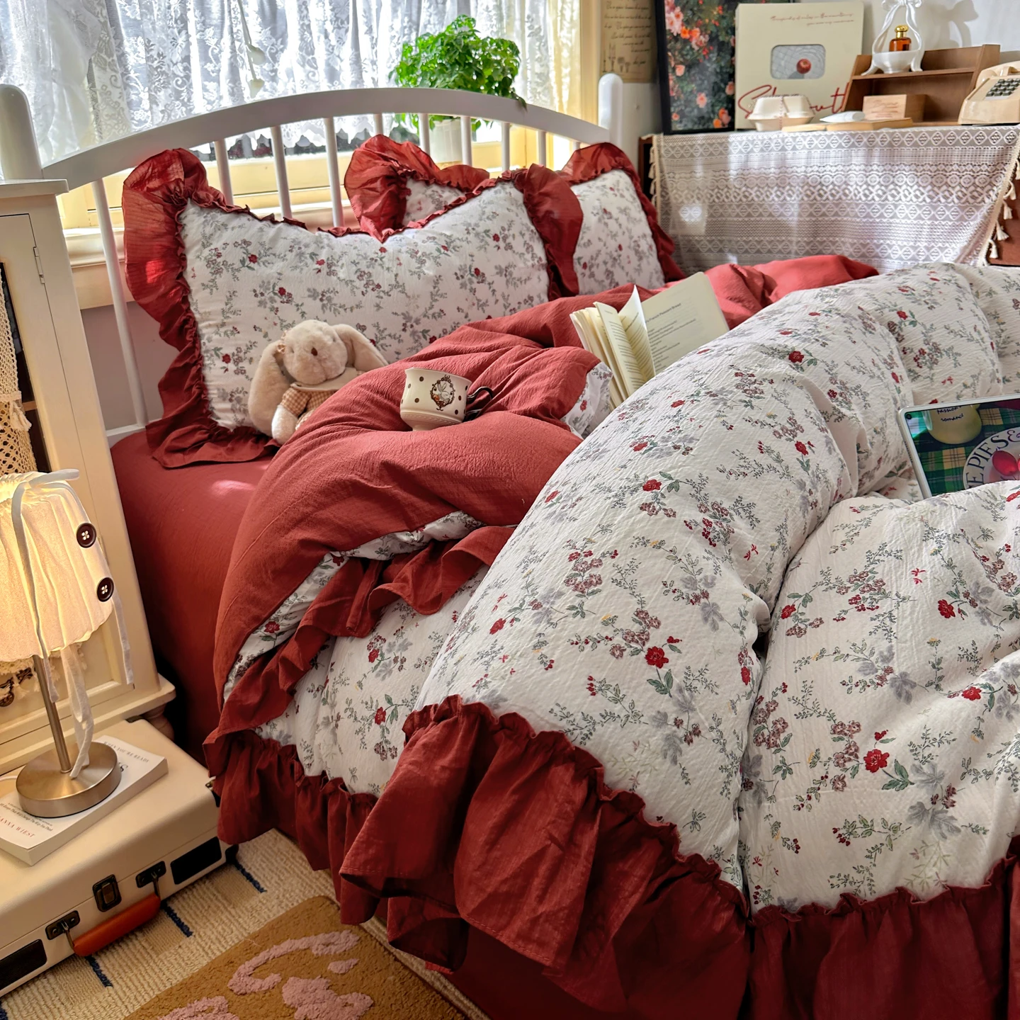 Aesthetic Floral Duvet Cover - Fransız Vintage Estetik Yatak Seti Country
