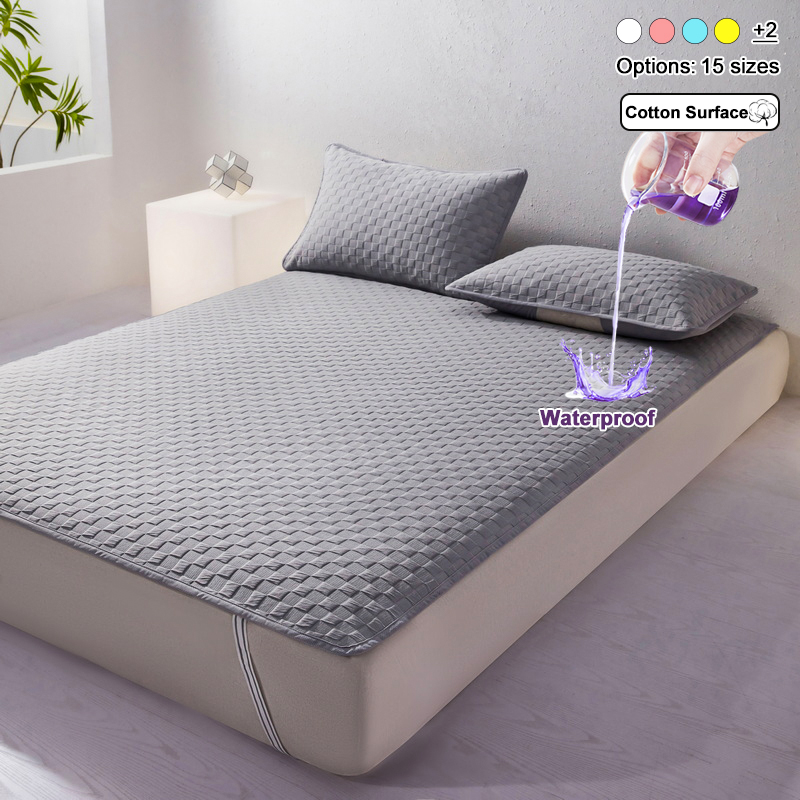 Waterproof Mattress Protector Breathable - 4 Köşesinde Elastik Kayışlı Su Geçirmez