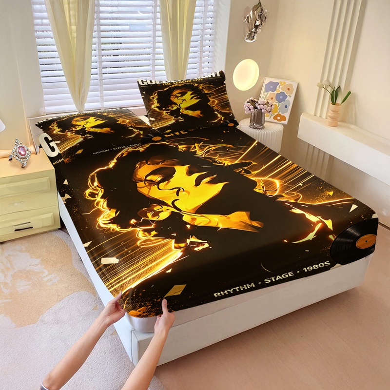 Fitted Bed Sheets Deep Pocket - Pop İkonu Michael Jackson Baskılı Çarşaf