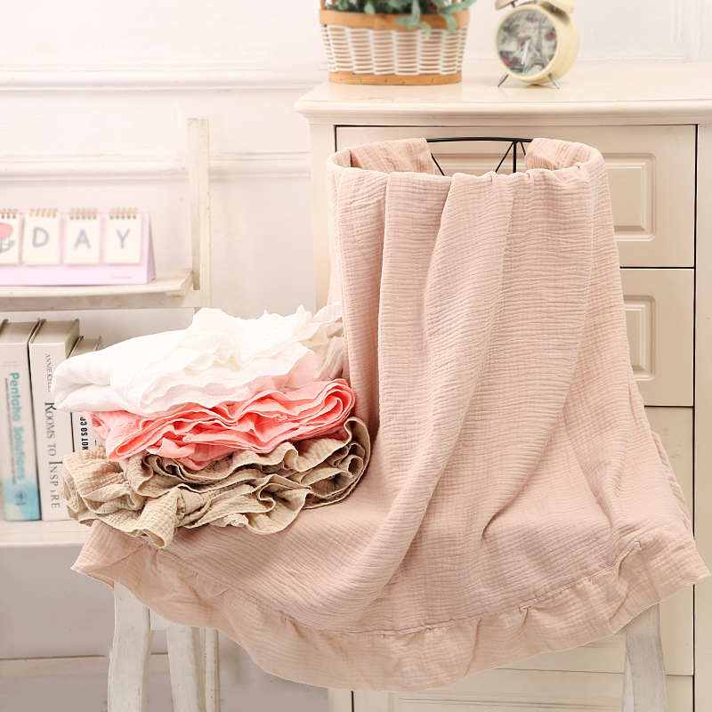 Muslin Cotton Bedspread - %100 Pamuklu Fırfırlı Muslin Battaniye, 2