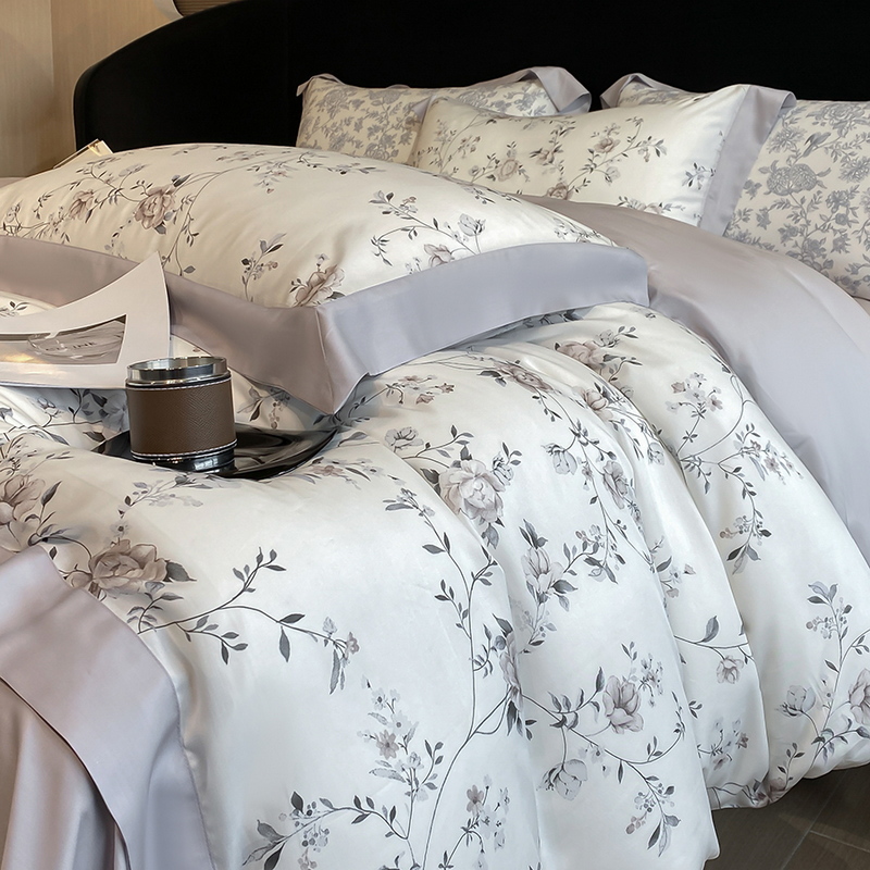 Aesthetic Floral Duvet Cover - Lüks Dijital Baskı Çiçekler ve Bitkiler