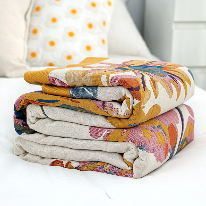 Muslin Cotton Bedspread - Basit pamuklu battaniye Muslin gazlı bez