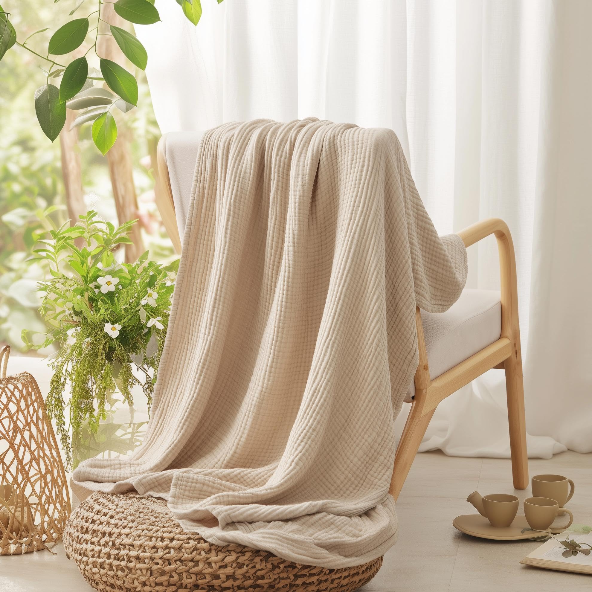 %100 Pamuklu Battaniye, Yatak  - Muslin Cotton Bedspread incelemesi ve fiyatı