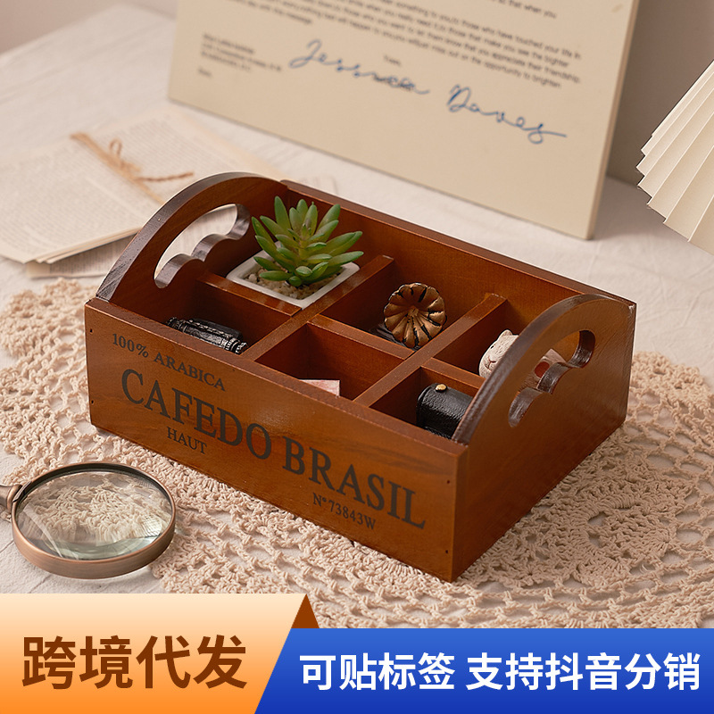 Zakka retro ahşap taşınabilir  - Storage & Organization incelemesi ve fiyatı