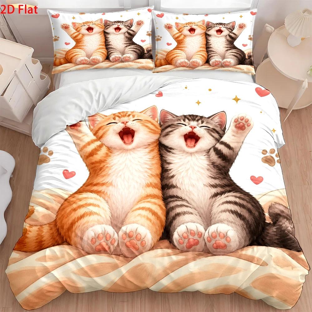 3 Parça Sevimli Kedi Desenli N - Duvet Cover Sets With Zipper incelemesi ve fiyatı