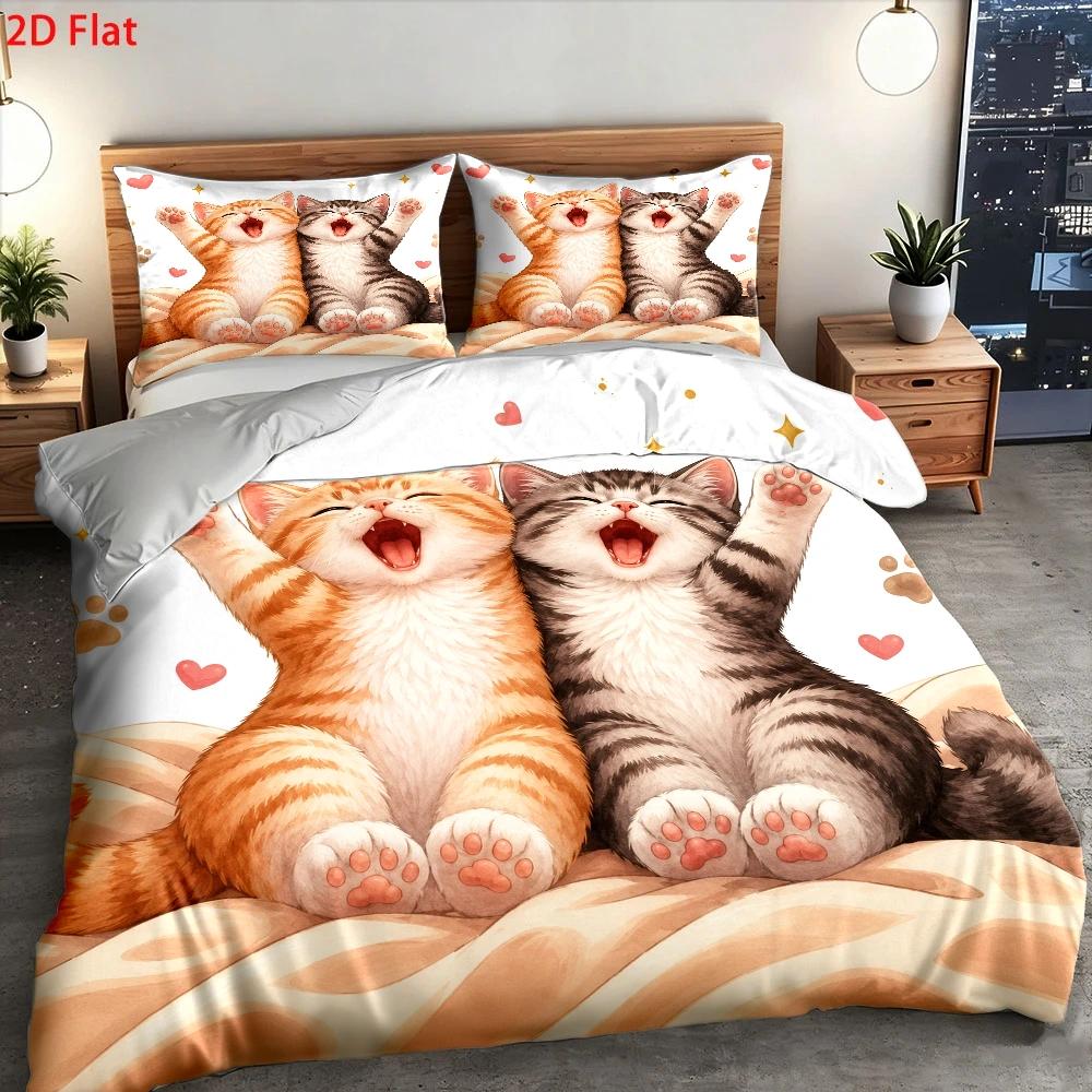 3 Parça Sevimli Kedi Desenli N - Duvet Cover Sets With Zipper incelemesi ve fiyatı