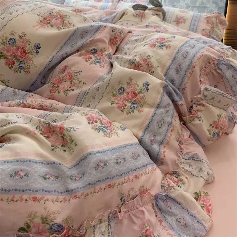 Kore Tarzı Prenses Çiçek Yatak - Aesthetic Floral Duvet Cover incelemesi ve fiyatı