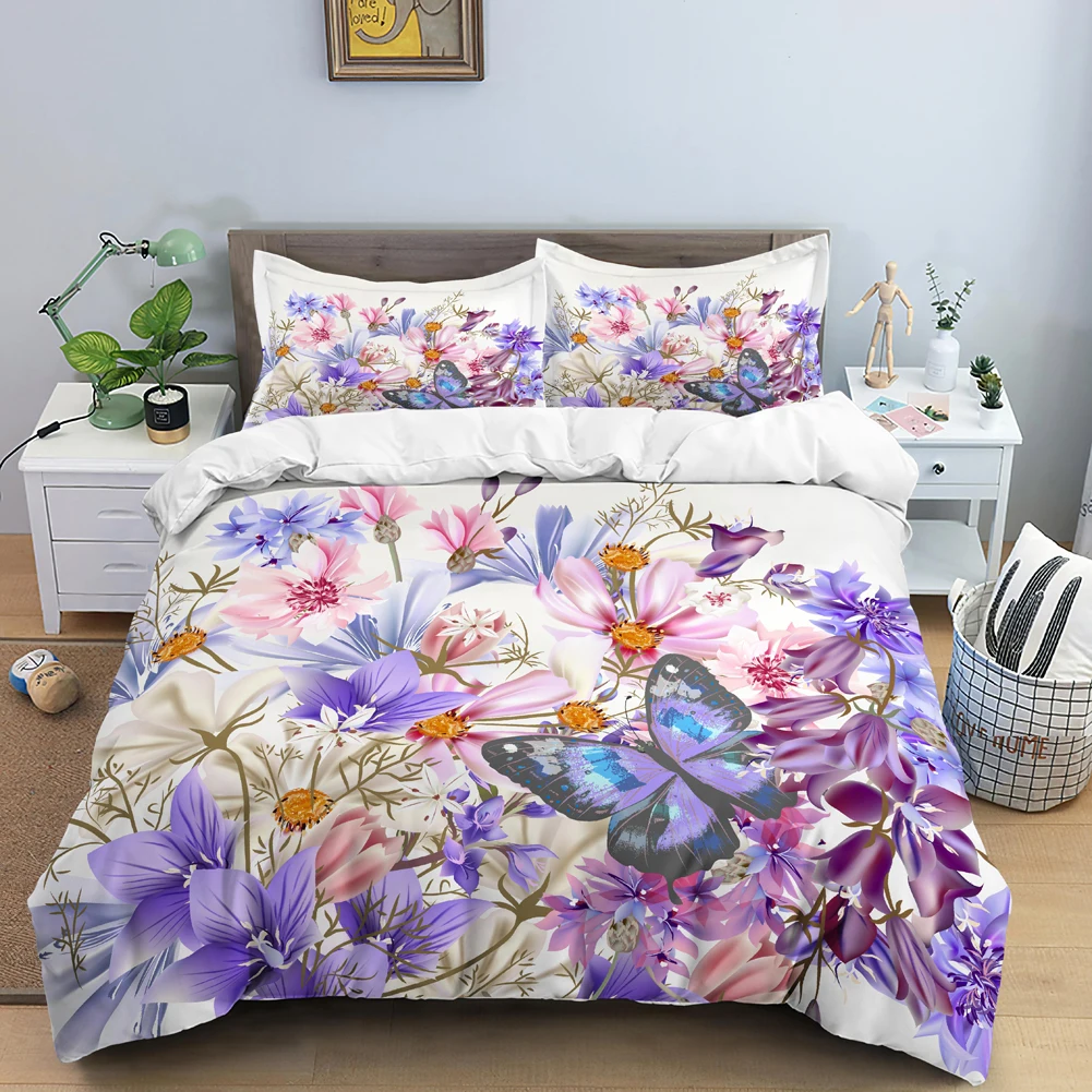 Kelebek nevresim takımı 3D çiç - Duvet Cover Sets With Zipper incelemesi ve fiyatı