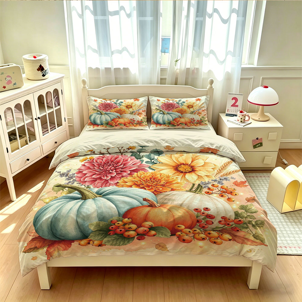 Suluboya Açık Mavi Kabak Ayçiç - Aesthetic Floral Duvet Cover incelemesi ve fiyatı