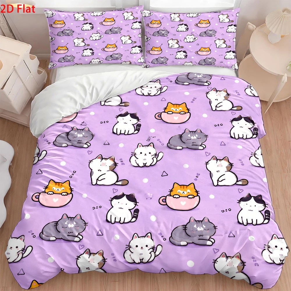 3 Parça Sevimli Kedi Desenli N - Duvet Cover Sets With Zipper incelemesi ve fiyatı