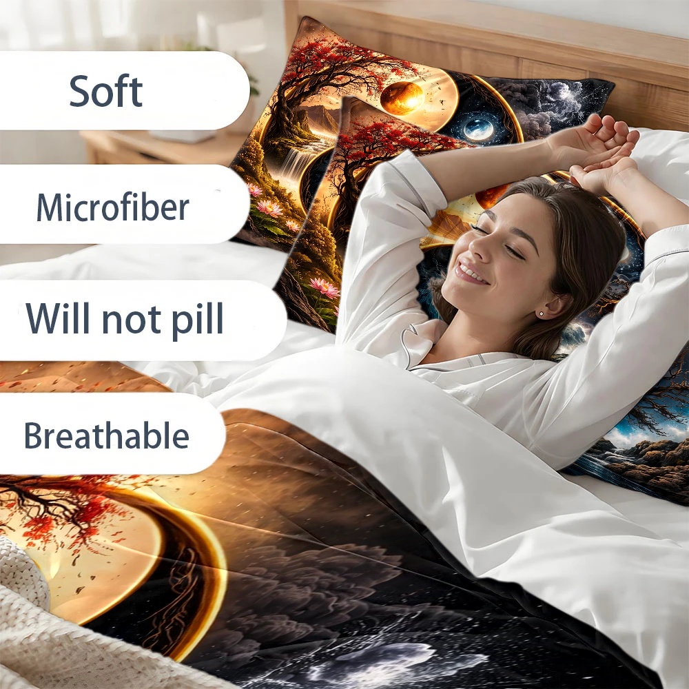 3 Parça Tai Chi Yin-Yang Doğal - Duvet Cover Sets With Zipper incelemesi ve fiyatı